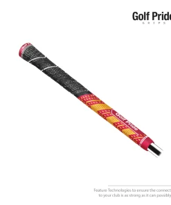 CLUB GRIP GOLF PRIDE MCC PLUS 4 TEAMS DARK RED/YELLOW