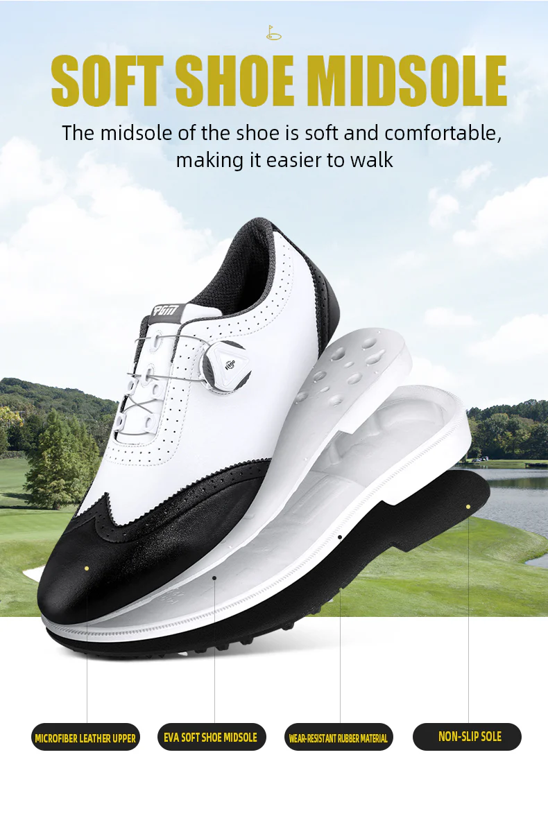 PGM XZ206 custom golf shoe men waterproof spike less golf shoes - Image 4