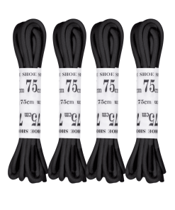 Black 4 Pack Replacement Waxed Laces for Nike Golf Shoes 75cm (Round)