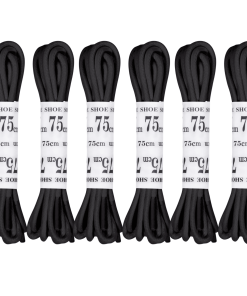 Black 6 Pack Replacement Waxed Laces for Nike Golf Shoes 75cm (Round)