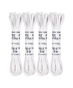 White 4 Pack Replacement Waxed Laces for Nike Golf Shoes 75cm (Round)