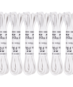 White 6 Pack Replacement Waxed Laces for Nike Golf Shoes 75cm (Round)